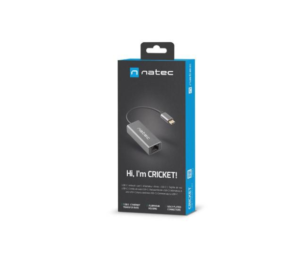 Natec KARTA SIECIOWA CRICKET USB-C 3.1 1X RJ45 1GB NA KABLU - 1470215 - zdjęcie 5